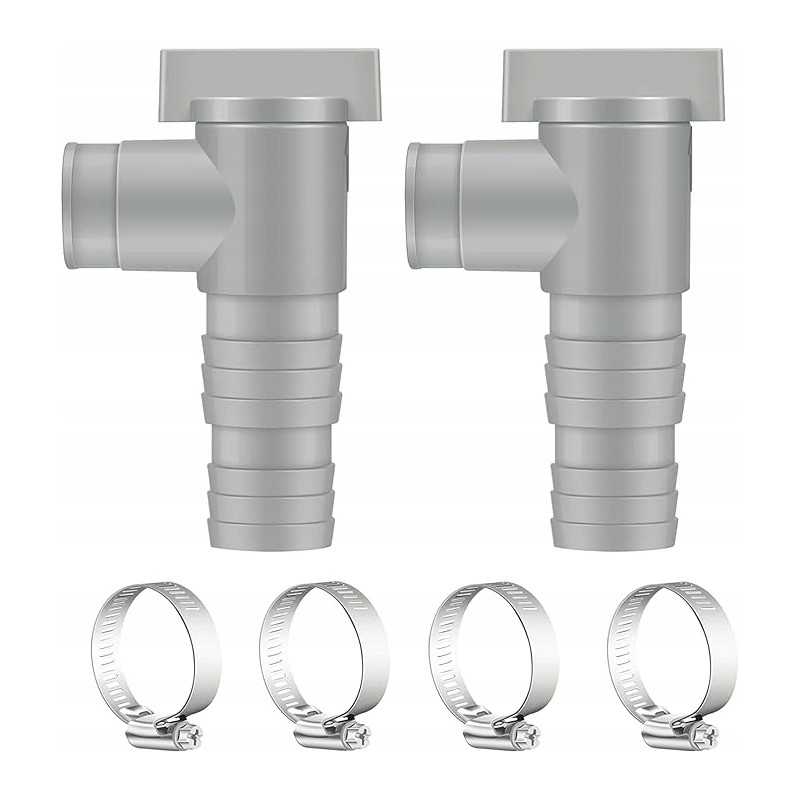 Baseino uždarymo čiaupas su 32 mm žarnos jungtimi, 2 vnt