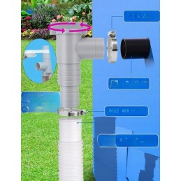 Baseino uždarymo čiaupas su 32 mm žarnos jungtimi, 2 vnt
