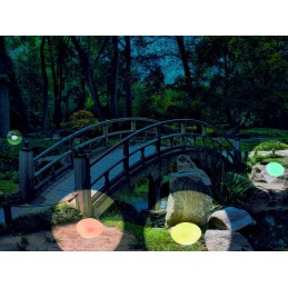 LED saulės sodo lempa Akmeninis šviestuvas lauko sodui, 4 spalvos