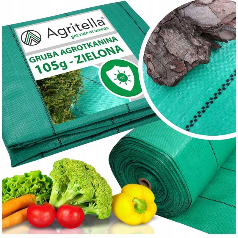 🌟_xDF1F_ storas agritella mulčiavimo audinys 105g 1,6x10m žalias