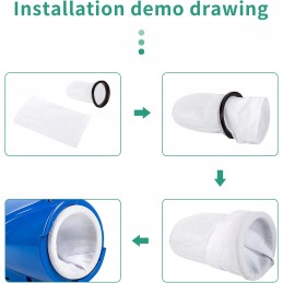 Baseino dulkių siurblys, maišelis su mikrofiltru baseino blasteriui ir kt., 20 vnt