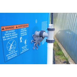 Baseino vamzdžių atrama intex bestway baseino vamzdžiams su 32x38 redukcijos adapteriu