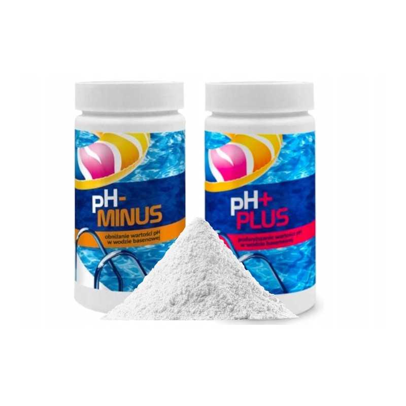 Gamix baseino cheminių medžiagų rinkinys baseinams ph minus 1 5 kg ir ph plius 1 kg