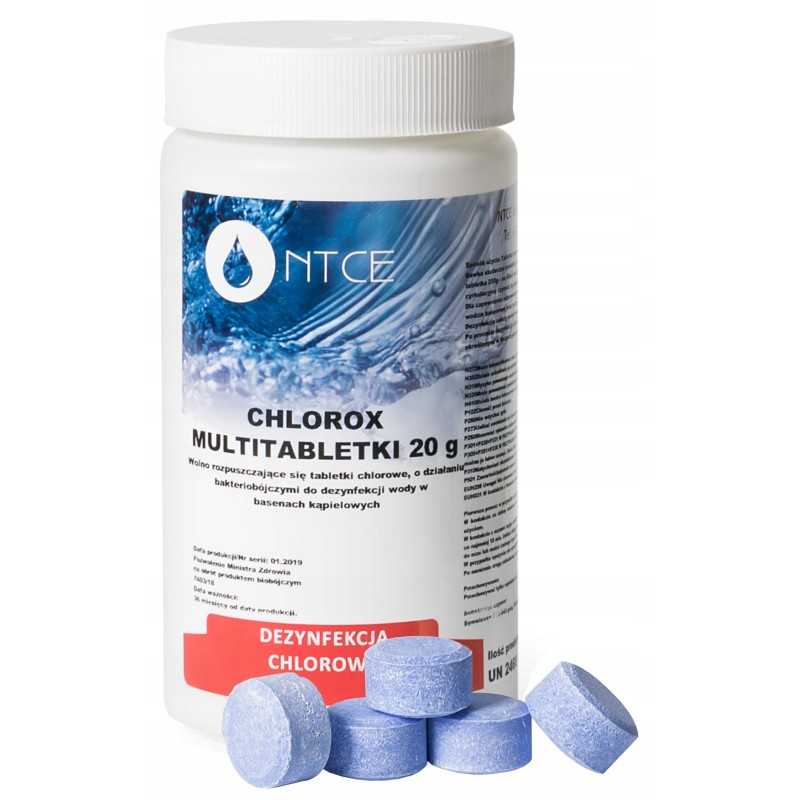 1kg kelių tablečių mėlyna 6in1 20g chlorox baseinas