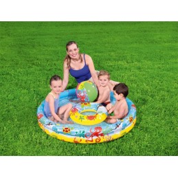 Bestway pripučiamas baseinas 3in1 vaikams 122x20cm tropinis bestway kolko d