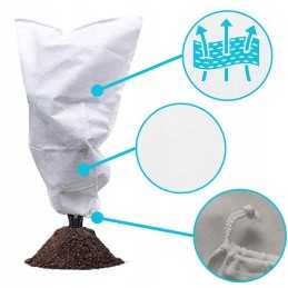 Apsauginė rankovė augalams, žieminis gaubtas, pagamintas iš UV agrotekstilės, baltas, 0,5x0,8 m