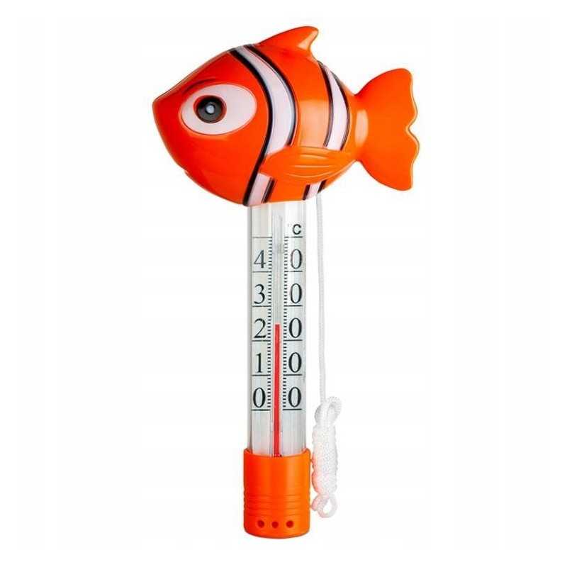 Plaukiojantis termometras, sveriantis 21 cm žuvį klouną