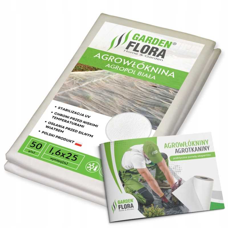 Agrotekstilė balta stipri agrotekstilė 1,6x25m 50g pavasario žiema