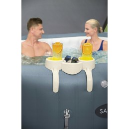 Padėkite sūkurinės vonios gėrimų laikiklį su SPA bestway 2 skyrių padėklu