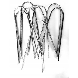 Cinkuoti kaiščiai, kaiščiai, inkarai agrotekstilei tvirtinti, agrotekstilė, 100 vnt., raidės „v“ formos