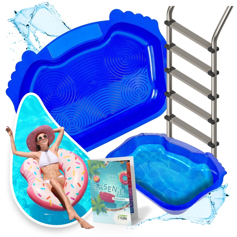 Foot bowl for cleaning feet before entering the pool, universal
