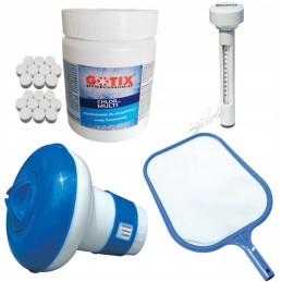 20x chloro tablečių baseino dozatoriaus tinklelio termometras