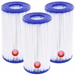 3x Bestway Type III 58012 filtras baseino siurbliui