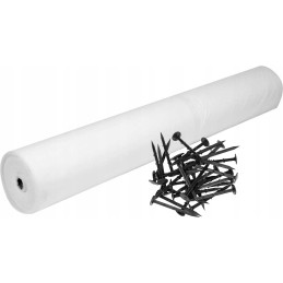 Agrotekstilė 19 g - 1,6x50 m + kaiščiai agrotekstilei