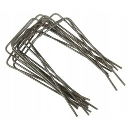 Metalinis segtukas neaustinei medžiagai, 20 cm, juodas, 100 vnt.