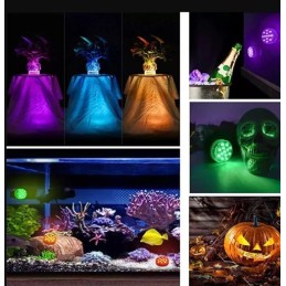 2x vandeniui atspari lempa 10 LED RGB nuotolinio valdymo pultelis akvariumo baseino sūkurinėms vonioms