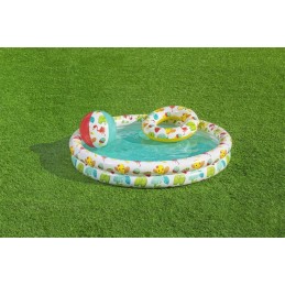 3in1 pripučiamas baseinas vaikams 122x20cm tropinis bestway plaukimo žiedas