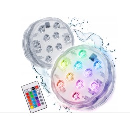LED lempos 2x nuotolinio valdymo pultelis apšvietimas akvariumui, baseinui, tvenkiniui, atsparus vandeniui