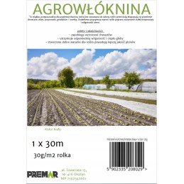 Agrotekstilė, balta danga, 1x30m, 30g/m2