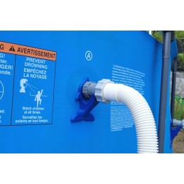 2x baseino vamzdžio atrama intex bestway baseinui su 32x38 redukcijos adapteriu