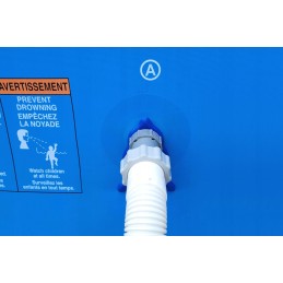 2x baseino vamzdžio atrama intex bestway baseinui su 32x38 redukcijos adapteriu