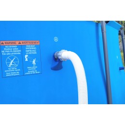 2x baseino vamzdžio atrama intex bestway baseinui su 32x38 redukcijos adapteriu