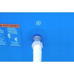 2x baseino vamzdžio atrama intex bestway baseinui su 32x38 redukcijos adapteriu