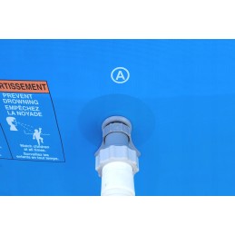 2x baseino vamzdžio atrama intex bestway baseinui su 32x38 redukcijos adapteriu