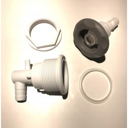 Vandens ir pow masažo antgalis 89 mm, pilkas sūkurinis SPA