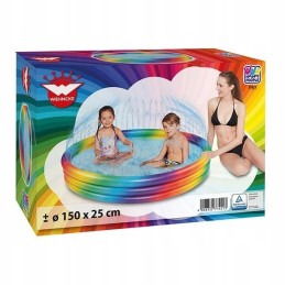 Apvalus pripučiamas baseinas vaikams, raudonas, 102 cm