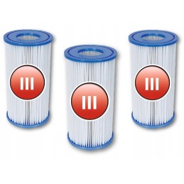 3 filtro įdėklai III tipo Bestway 58012 siurbliui