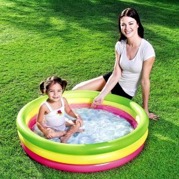 Trijų spalvų pripučiamas baseinas 102 x 25 cm bestway