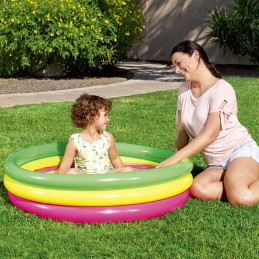 Trijų spalvų pripučiamas baseinas 102 x 25 cm bestway