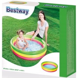 Trijų spalvų pripučiamas baseinas 102 x 25 cm bestway