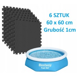 Eva dėlionė, porolono kilimėlis, xl, 6 vnt., storio baseinui
