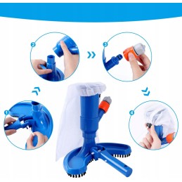 Dulkių siurblys baseino šepečiu su žarnos jungtimi