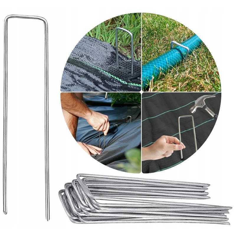 ✨ Metaliniai kaiščiai agrotekstilei ir sodams, 15 cm