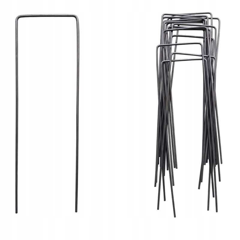 Metaliniai smeigtukai įvairių tipų agrotekstilei, agrotekstilei ir geotekstilei tvirtinti prie žemės, taip pat smeigtukai kurmių