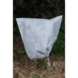 Baltas agrotekstilės apsauginis gaubtas su užtrauktuku 80x120 cm