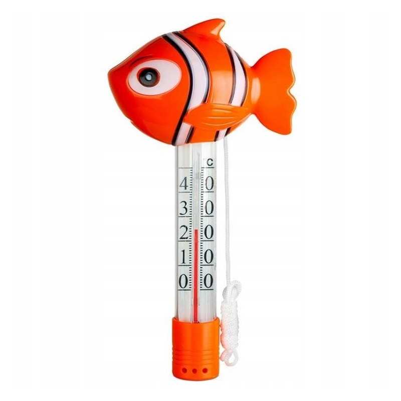 Plaukiojantis termometras, sveriantis 21 cm žuvį klouną