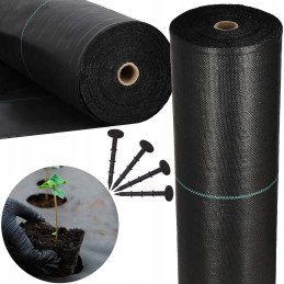 Juoda nuo piktžolių agrotekstilė 70g/m2 + tvirtinimo ankeriai 50vnt