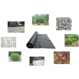 Agrotekstilė 20m x 1,6m juoda UV + inkarai 30 vnt