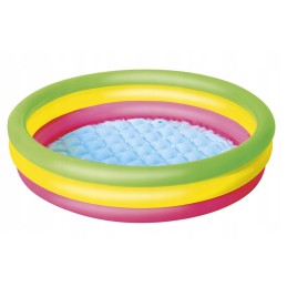 Spalvingas pripučiamas baseinas 102 x 25 cm bestway 51104