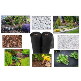 Augintas audinys juodas 3 2m 50g su UV 20m bellushortus