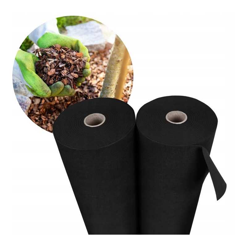 Augintas audinys juodas 100g m2 su uv 25 m 1 1 m bellushortus
