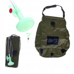 Solar camping shower 20l with thermometer
