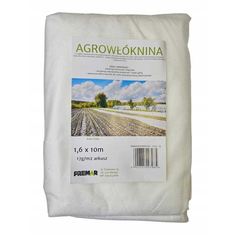 Agrotekstilė, balta danga, 1,6x10m, 17g/m2