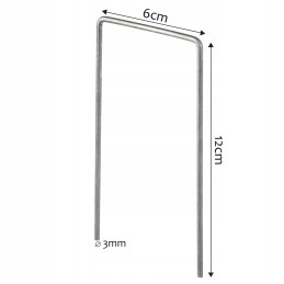 Smeigtukai smeigtukai tvirtinimui neaustinis audinys 12cm 100vnt