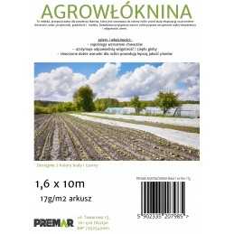 Agrotekstilė, balta danga, 1,6x10m, 17g/m2