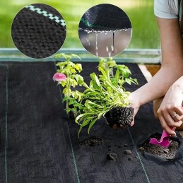 Agrowoven apsaugos nuo piktžolių kilimėlis 1x50m 70g agrotekstilė inkarai 50vnt